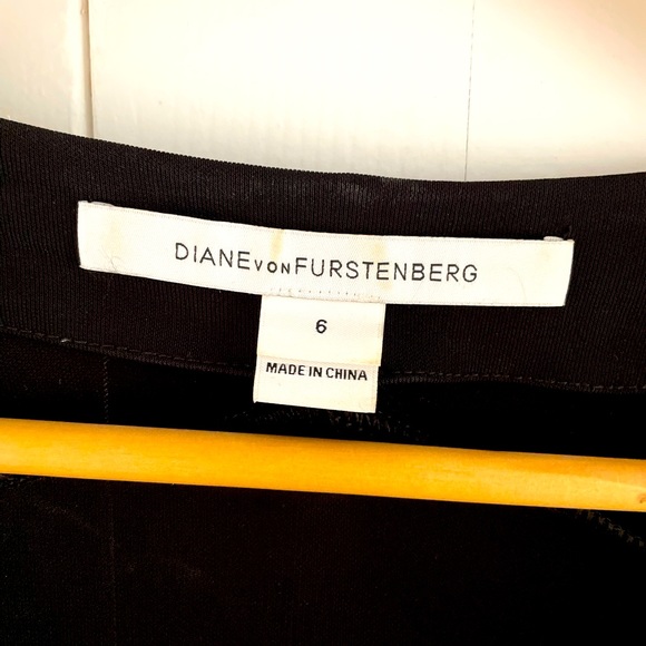 DVF silk wool combo wrap dress, size 6 - Picture 4 of 7